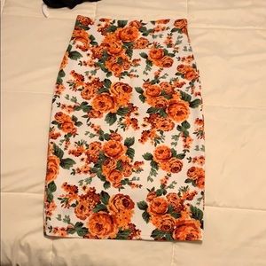 LulaRoe floral pencil skirt